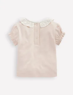 Oberteile & T-shirts | Boden T-Shirt mit Rüschenausschnitt- Kreiderosa