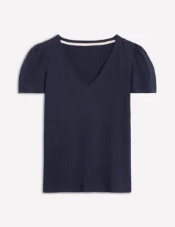 Nachtwäsche & Schlafanzüge | T-shirts & Tops | Boden T-Shirt mit V-Ausschnitt- Marineblaue