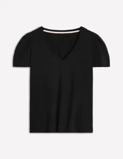 Nachtwäsche & Schlafanzüge | T-shirts & Tops | Boden T-Shirt mit V-Ausschnitt- Schwarz