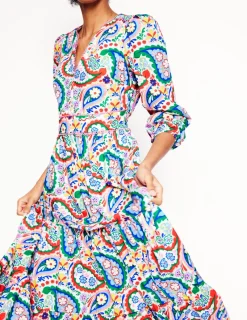 Kleider & Jumpsuits | Midi | Boden Violet Midikleid aus Baumwolle-Bunt, Wiesen-Paisley Bunt,Wiesen-Paisley