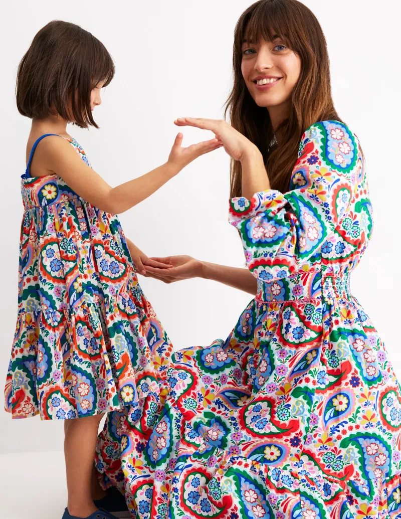 Kleider & Jumpsuits | Midi | Boden Violet Midikleid aus Baumwolle-Bunt, Wiesen-Paisley Bunt,Wiesen-Paisley